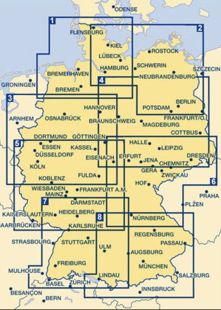 Carte routière - Allemagne n° 7 : Bade-Wurtemberg, Stuttgart, Forêt Noire | Kümmerly & Frey carte pliée Kümmerly & Frey 