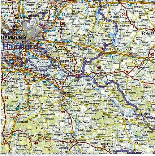 Carte routière de l'Allemagne Nord | Freytag & Berndt - La Compagnie des Cartes