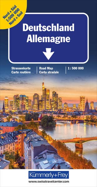 Carte routière - Allemagne Nord+Sud | Kümmerly & Frey carte pliée Kümmerly & Frey 