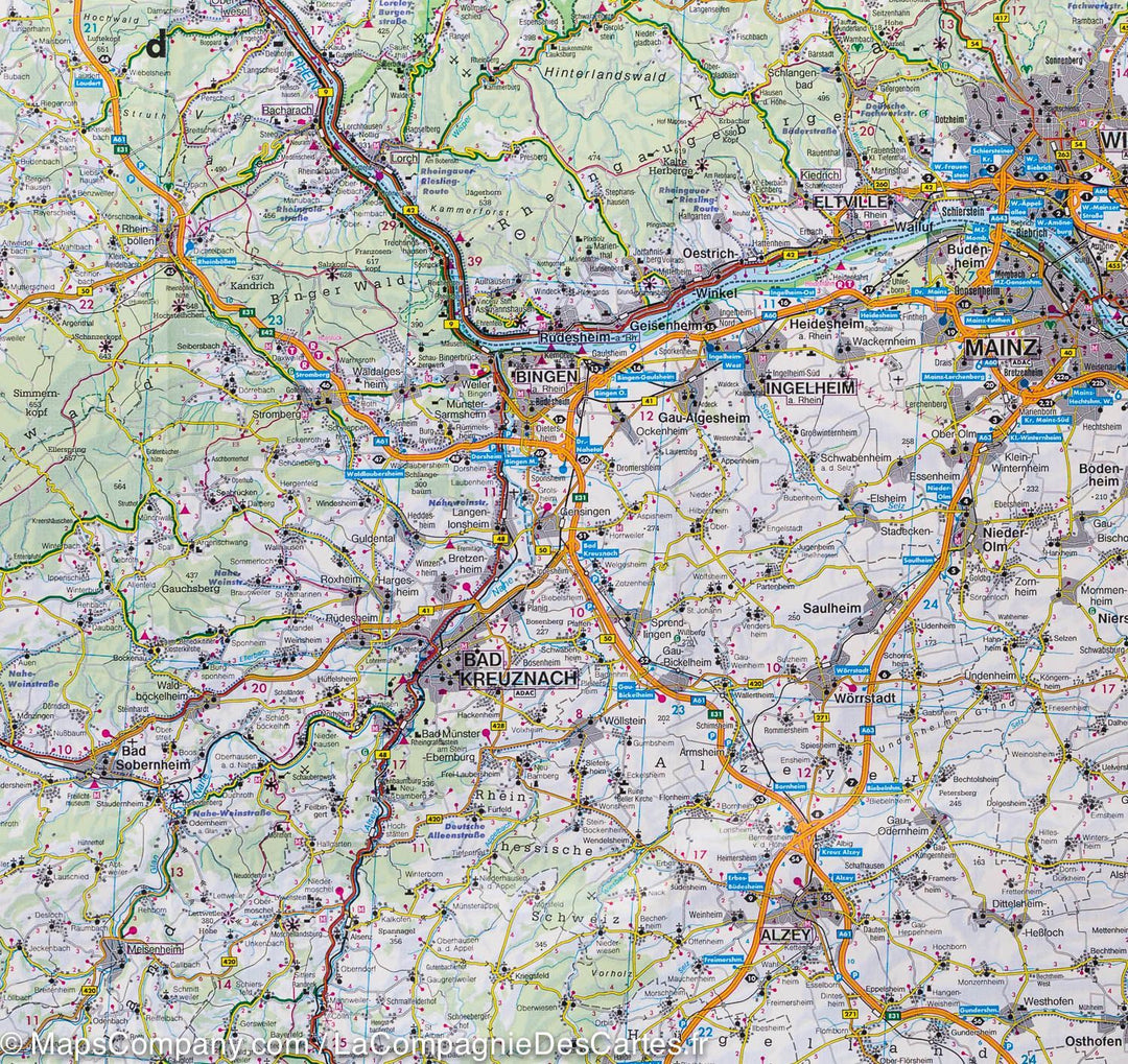 Carte routière de l'Allemagne Sud | Freytag & Berndt - La Compagnie des Cartes