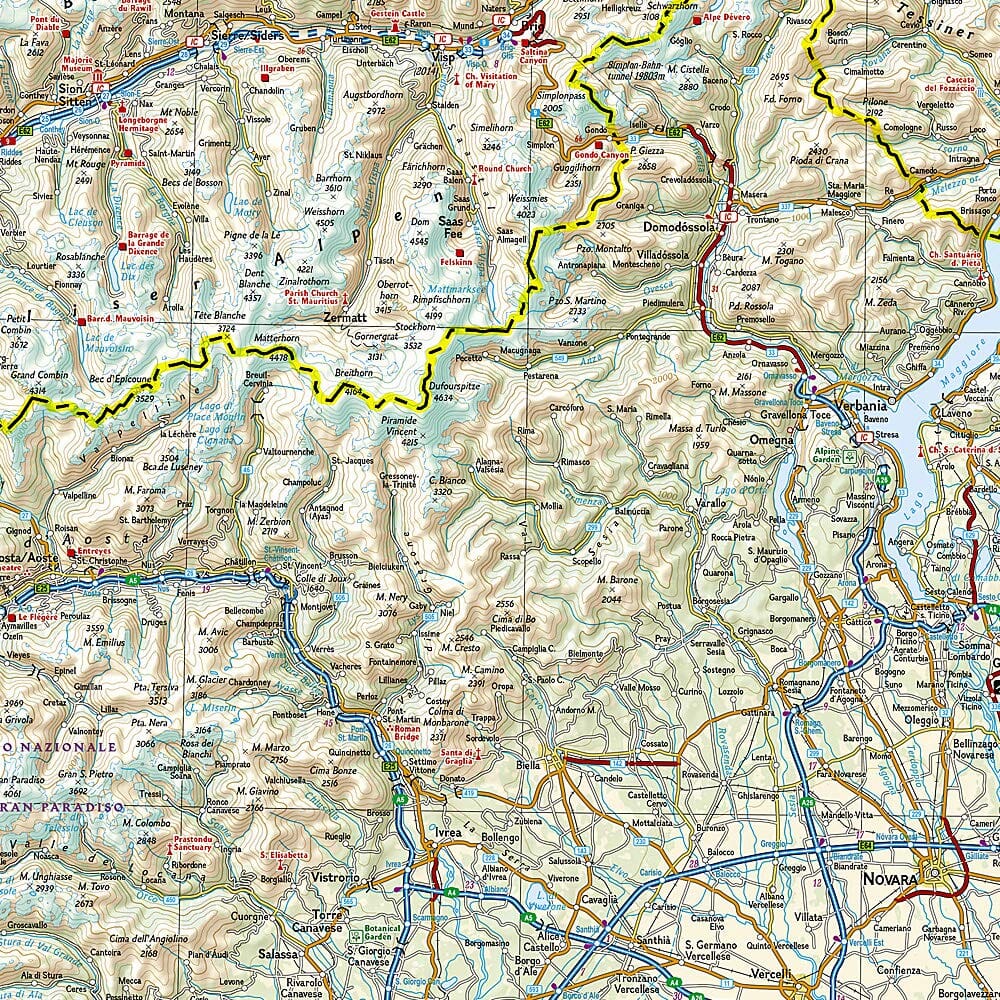 Carte routière - Alpes | National Geographic carte routière National Geographic