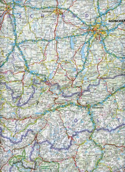 Carte routière - Alpes - Routes alpines | Kümmerly & Frey carte routière Kümmerly & Frey