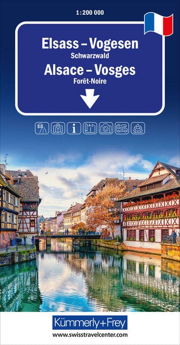 Carte routière - Alsace, Vosges, Forêt Noire | Kümmerly & Frey carte pliée Kümmerly & Frey 