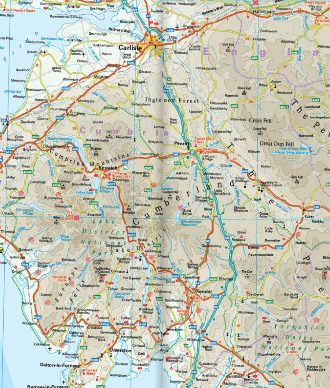 Carte routière - Angleterre Nord & Midlands | Reise Know How carte pliée Reise Know-How 