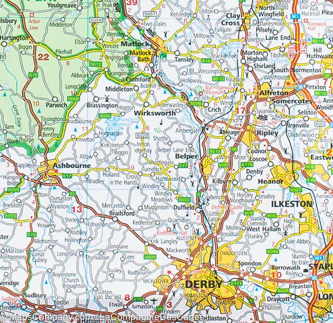 Carte routière - Angleterre Sud-Est (Londres, Brighton, York) | Kümmerly & Frey carte pliée Kümmerly & Frey 