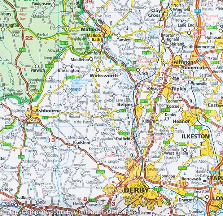 Carte routière - Angleterre Sud-Est (Londres, Brighton, York) | Kümmerly & Frey carte pliée Kümmerly & Frey 