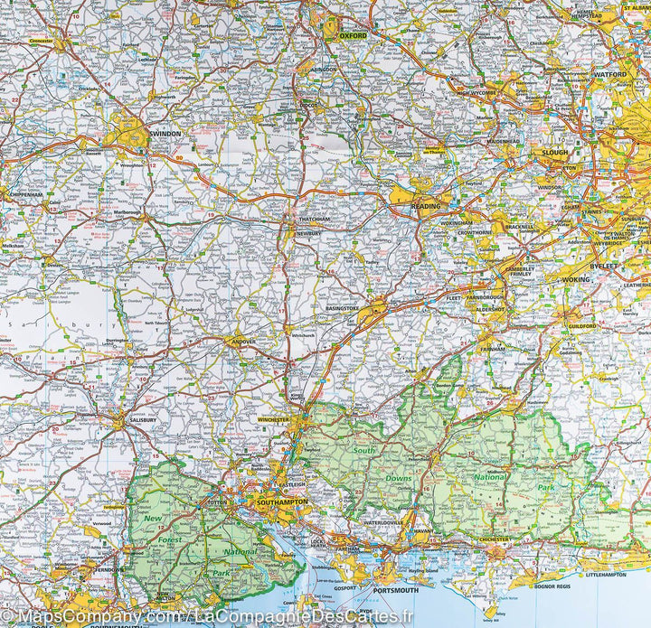 Carte routière - Angleterre Sud-Est (Londres, Brighton, York) | Kümmerly & Frey carte pliée Kümmerly & Frey 