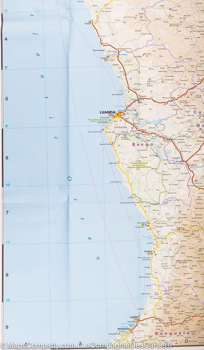 Carte routière - Angola | Reise Know How carte routière Reise Know-How