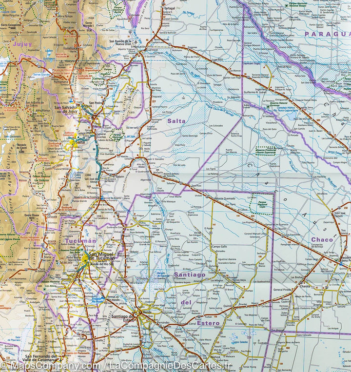 Carte routière de l'Argentine | Reise Know How - La Compagnie des Cartes