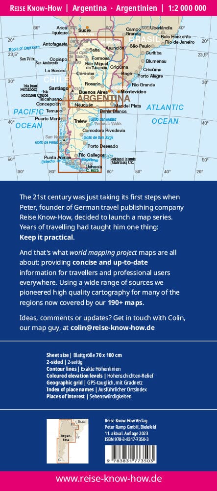 Carte routière - Argentine | Reise Know How carte pliée Reise Know-How 