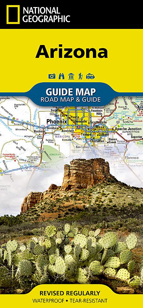 Carte routière - Arizona | National Geographic carte routière National Geographic