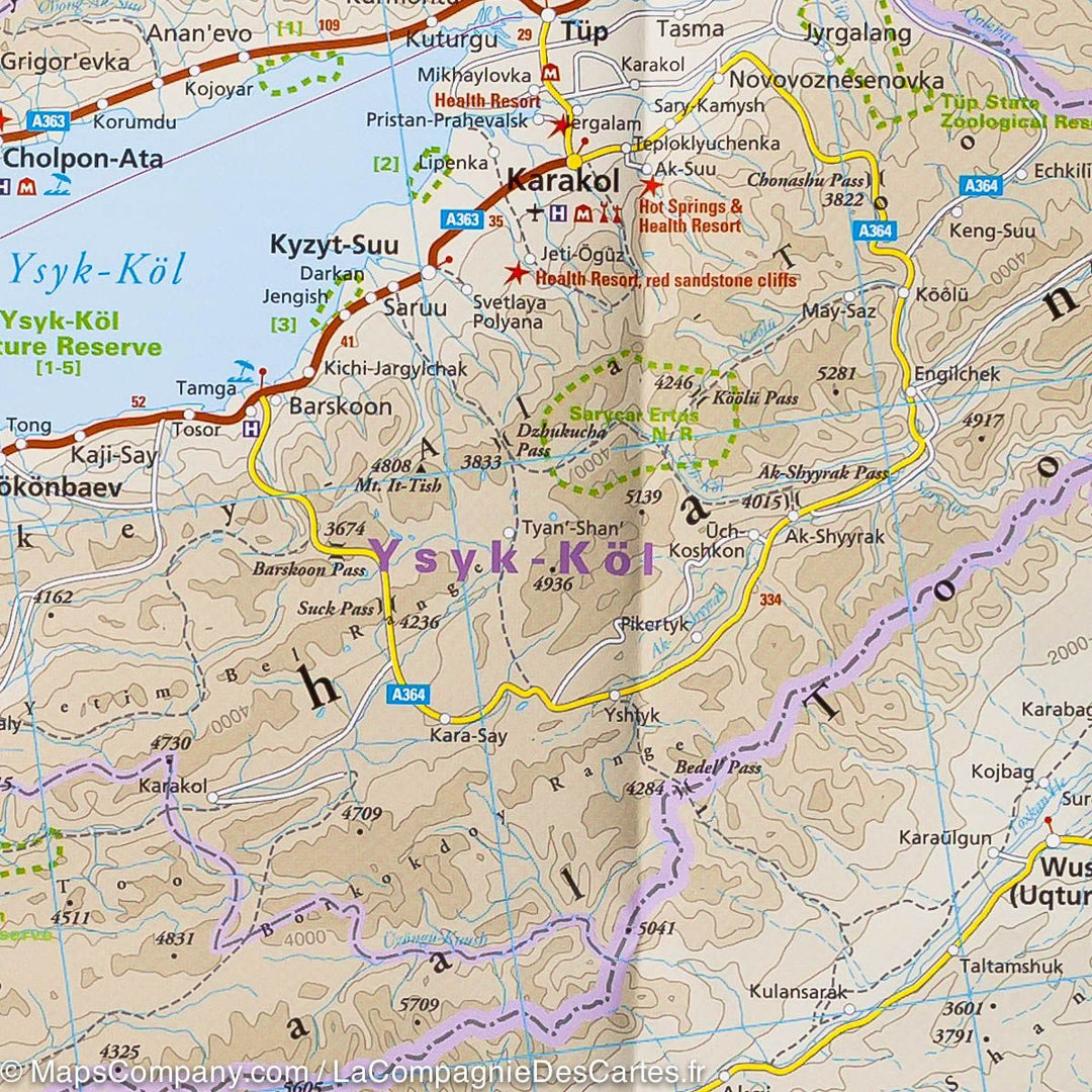Carte routière de l'Asie Centrale | Reise Know How - La Compagnie des Cartes