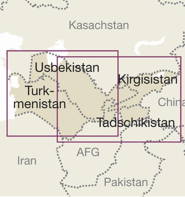 Carte routière - Asie Centrale | Reise Know How carte routière Reise Know-How
