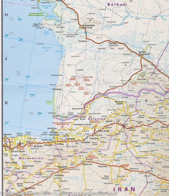 Carte routière de l'Asie Centrale | Reise Know How - La Compagnie des Cartes