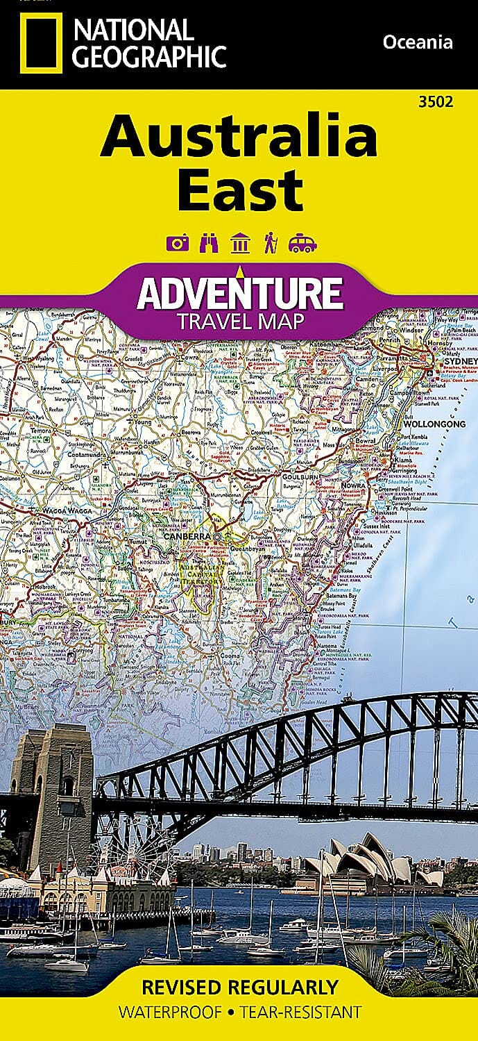 Carte routière - Australie Est | National Geographic carte routière National Geographic