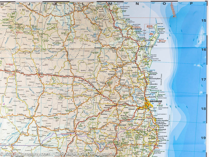 Carte routière de l'est de l'Australie | Reise Know How - La Compagnie des Cartes