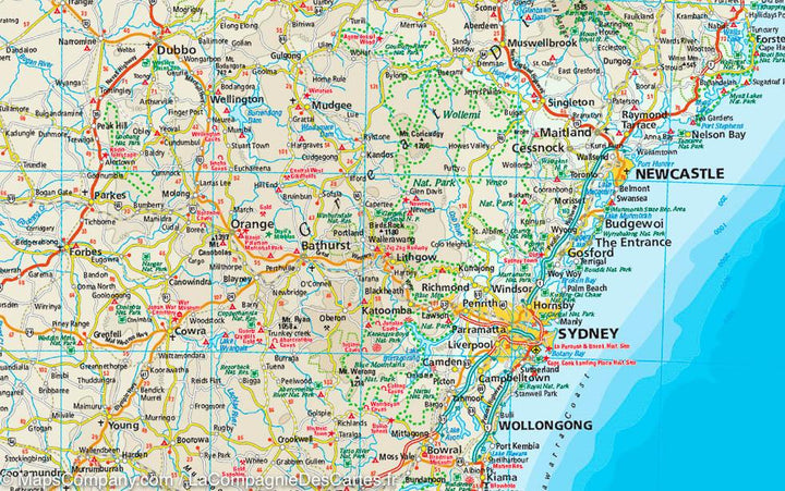 Carte routière de l'est de l'Australie | Reise Know How - La Compagnie des Cartes