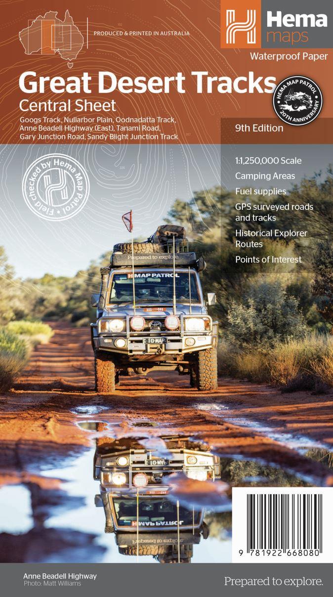 Carte routière - Australie, Great Desert Tracks Central | Hema Maps carte pliée Hema Maps 