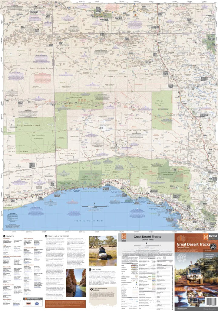 Carte routière - Australie, Great Desert Tracks Central | Hema Maps carte routière Hema Maps