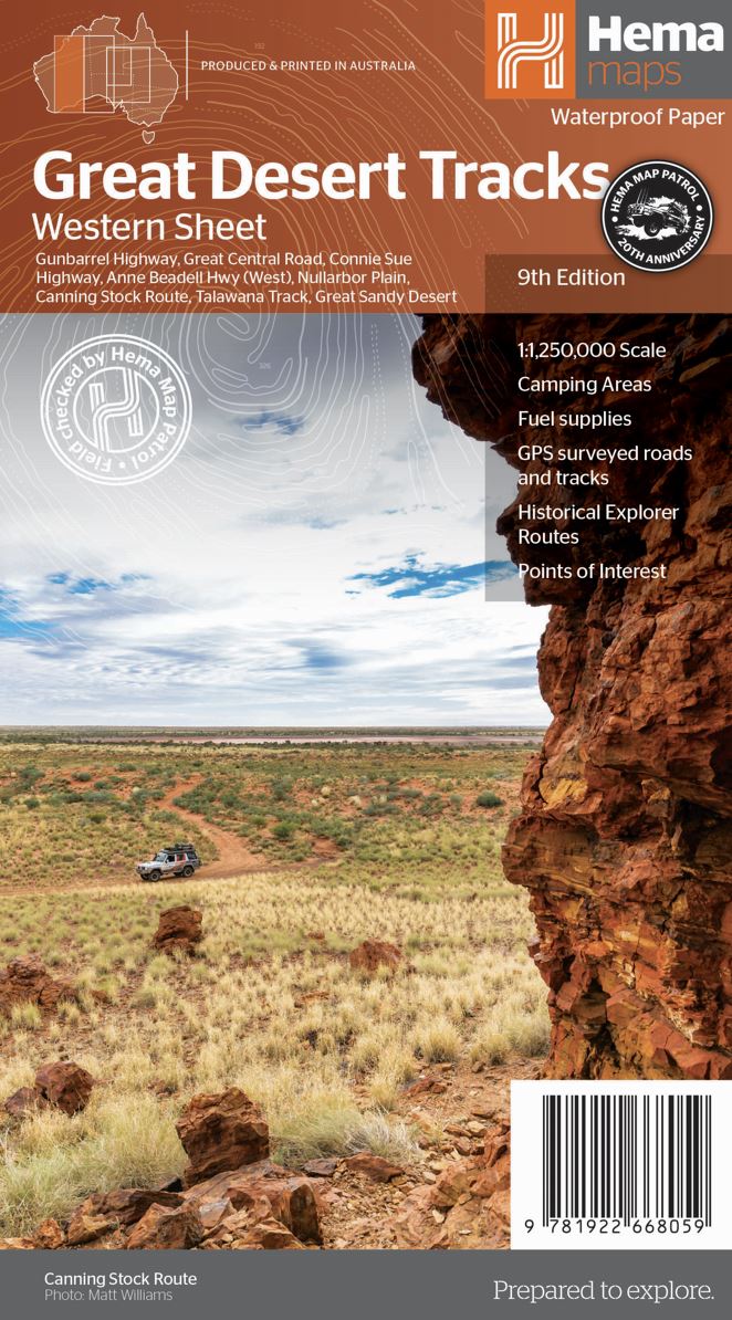 Carte routière - Australie Great Desert Tracks Ouest | Hema Maps carte pliée Hema Maps 