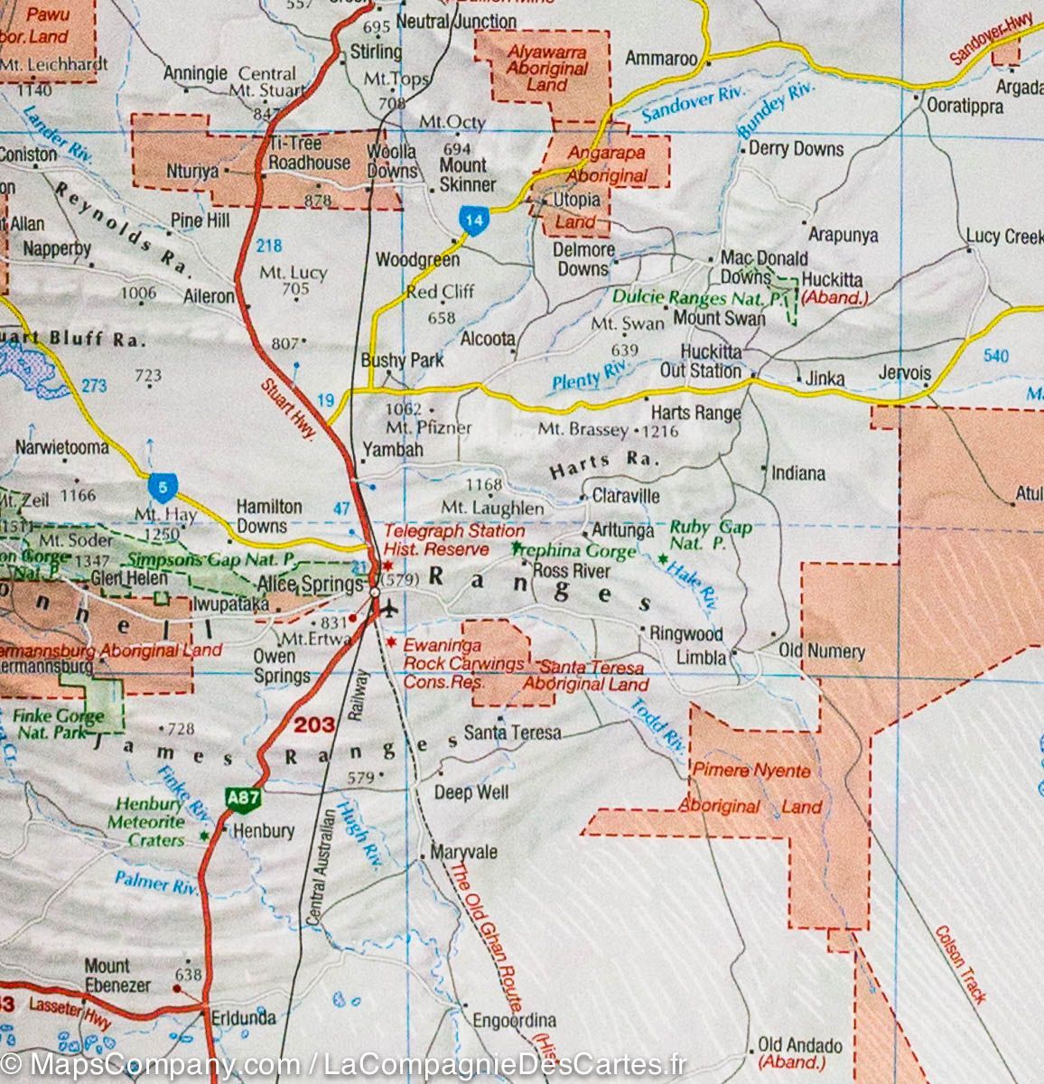 Carte routière - Australie | Hallwag carte routière Hallwag