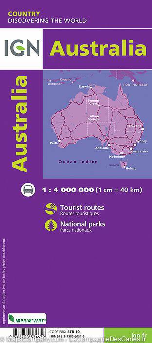 Carte routière - Australie | IGN carte routière IGN
