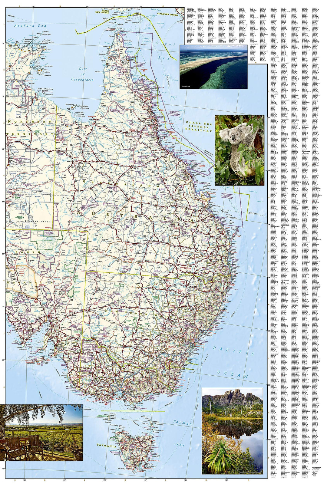 Carte routière - Australie | National Geographic carte pliée National Geographic 