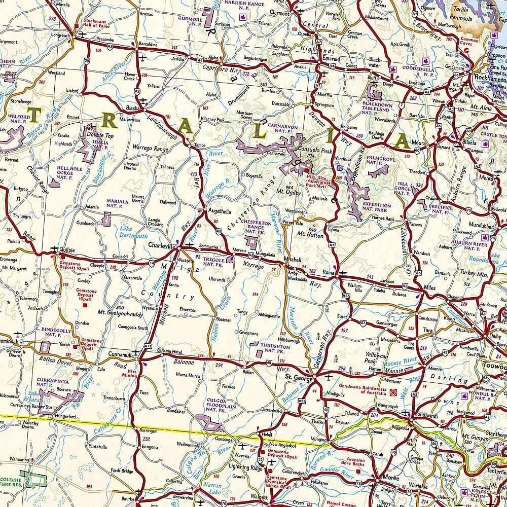 Carte routière - Australie | National Geographic carte pliée National Geographic 