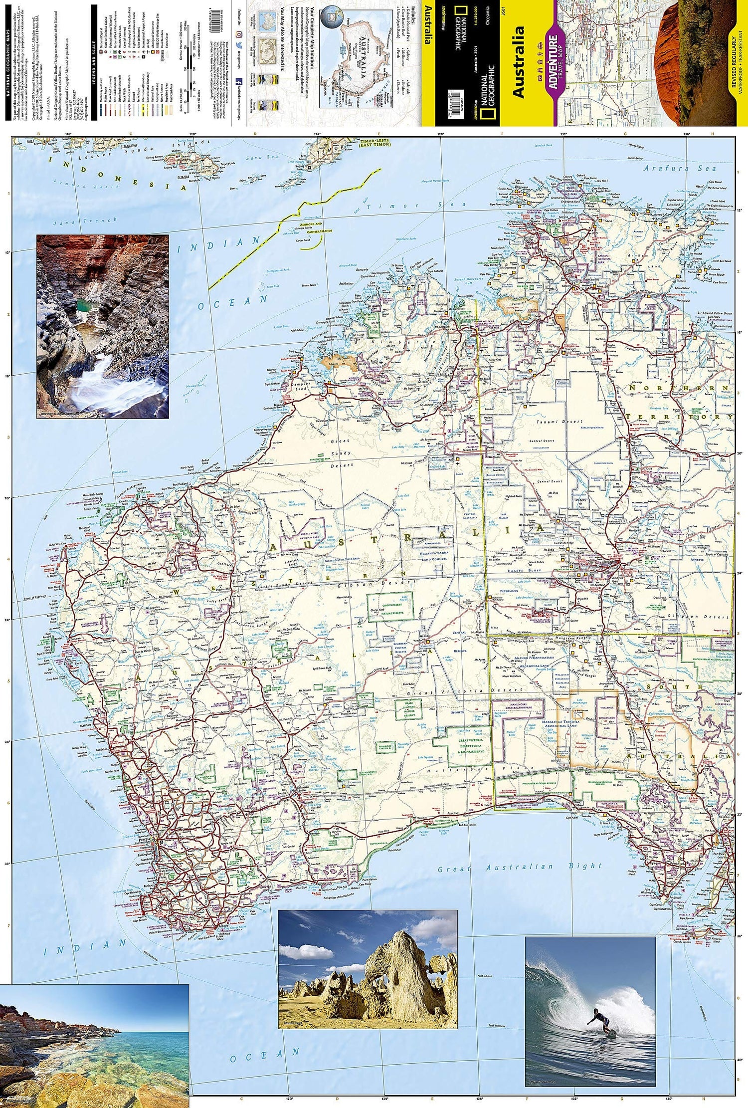Carte routière - Australie | National Geographic carte routière National Geographic