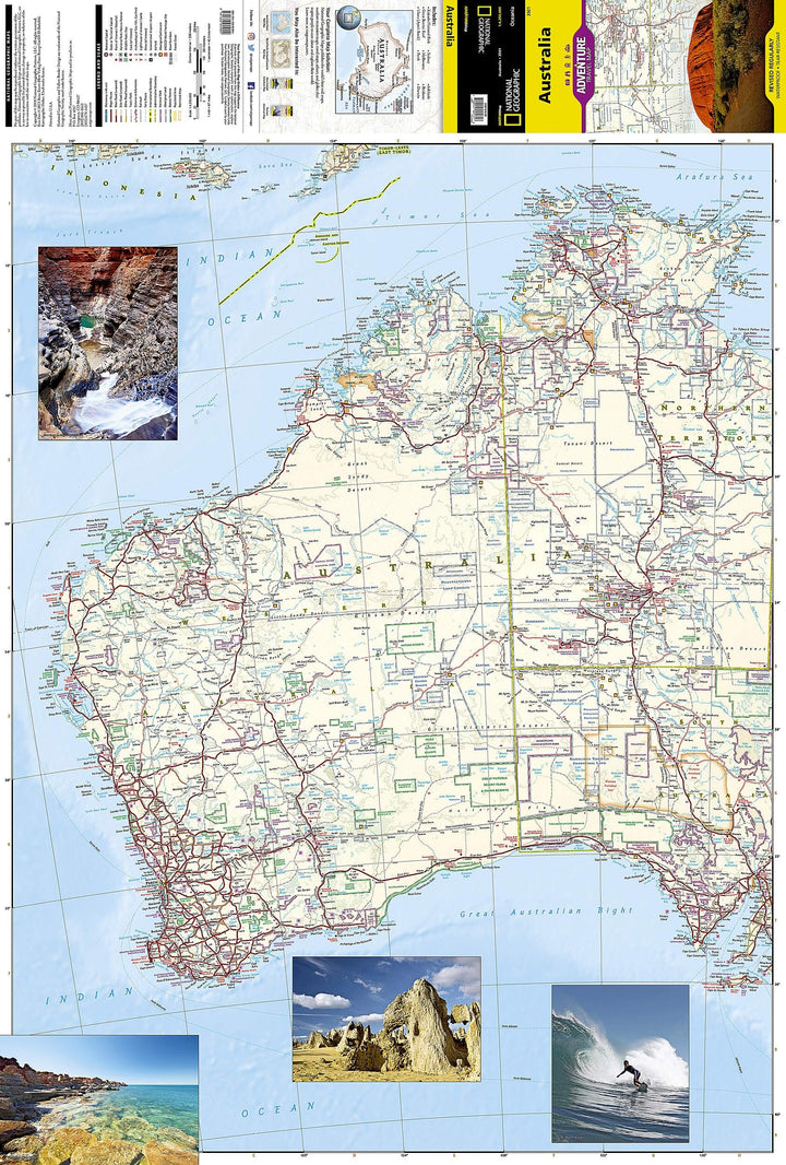Carte routière - Australie | National Geographic carte pliée National Geographic 