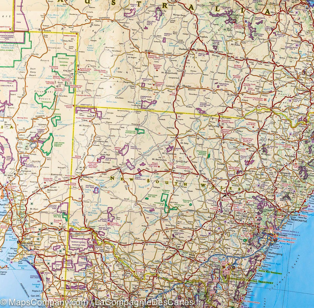 Carte routière - Australie | National Geographic carte pliée National Geographic 