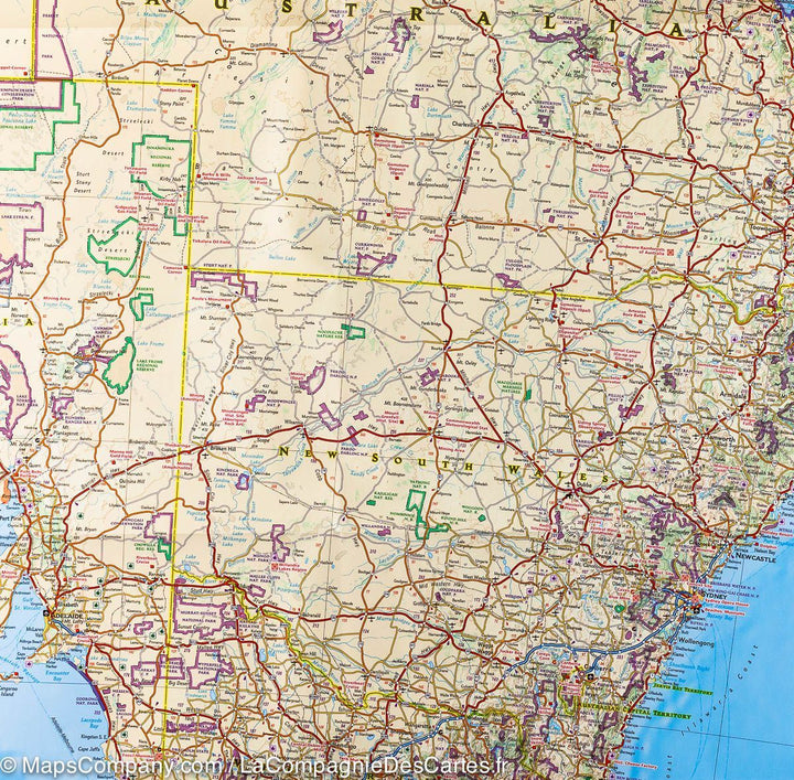 Carte routière - Australie | National Geographic carte pliée National Geographic 