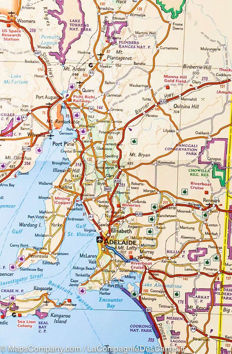 Carte routière - Australie | National Geographic carte routière National Geographic