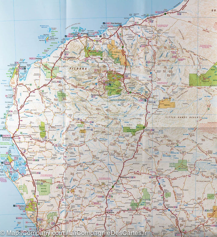 Carte routière de l'Ouest de l'Australie | Hema Maps - La Compagnie des Cartes