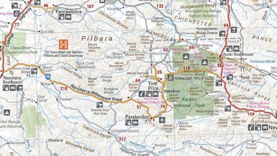 Carte routière - Australie-Occidentale | Hema Maps - Handy map carte routière Hema Maps