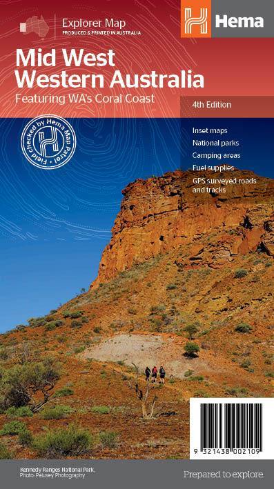 Carte routière - Australie Ouest Mid West | Hema Maps carte pliée Hema Maps 