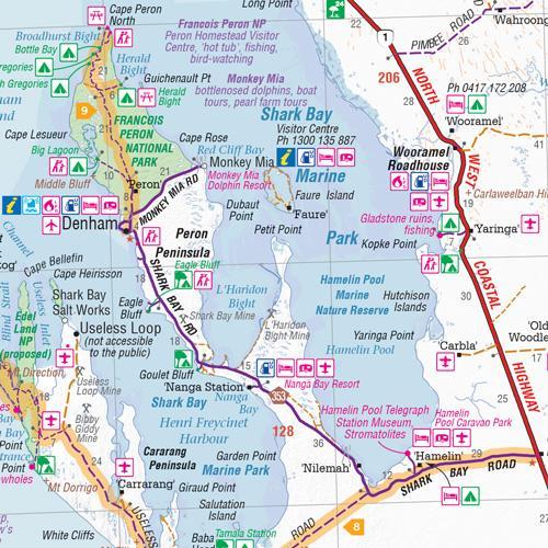 Carte routière - Australie Ouest Mid West | Hema Maps carte pliée Hema Maps 