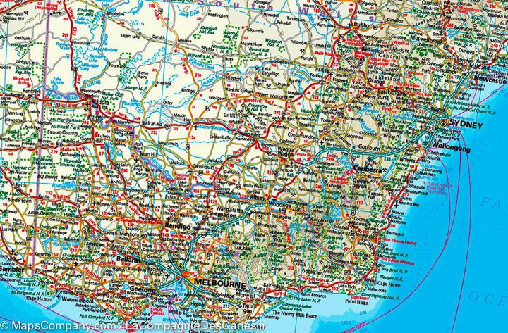 Carte routière de l'Australie | Reise Know How - La Compagnie des Cartes