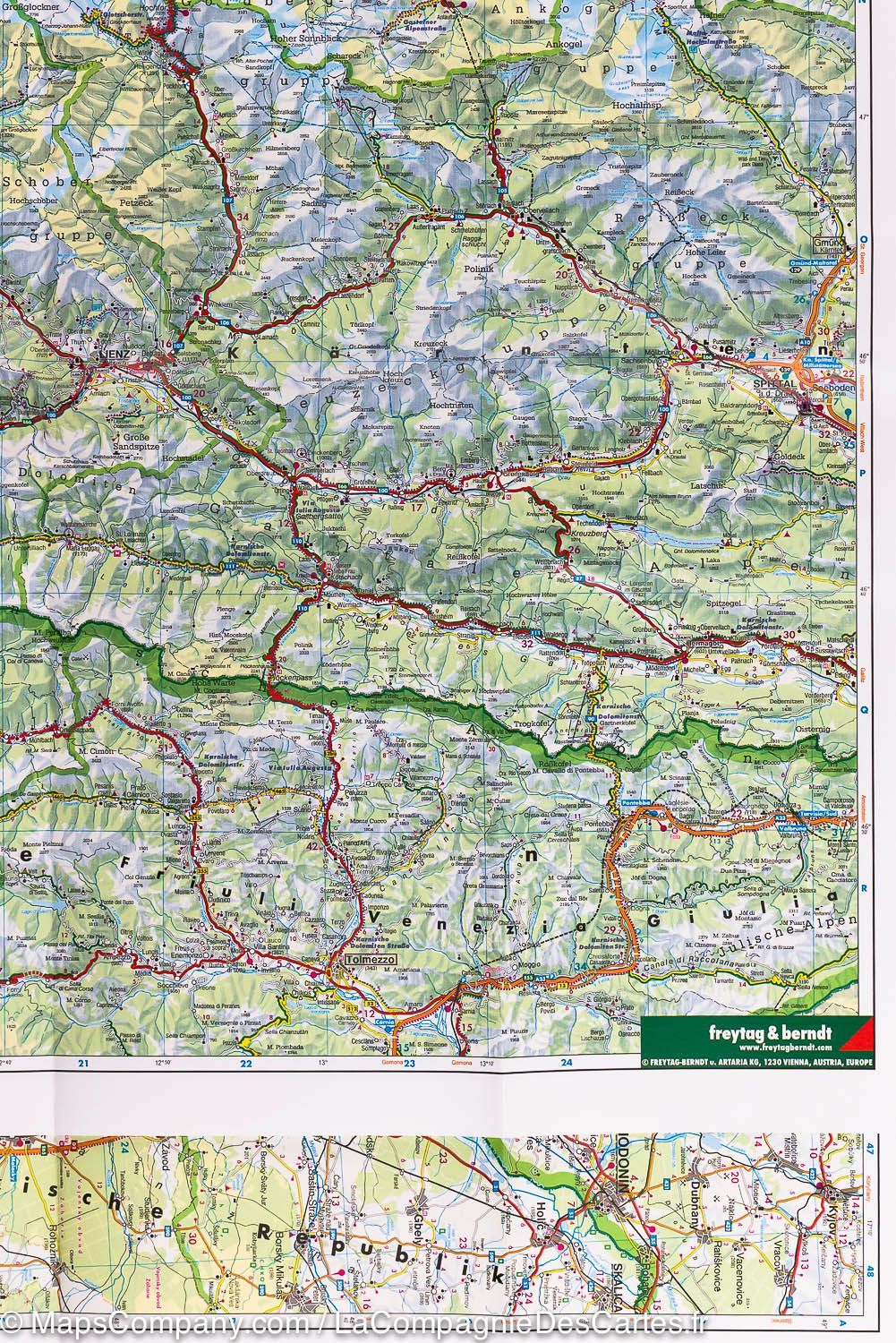 Carte routière de l'Autriche au 1 / 300 000 | Freytag & Berndt - La Compagnie des Cartes