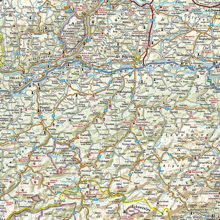 Carte routière - Autriche | National Geographic carte pliée National Geographic 