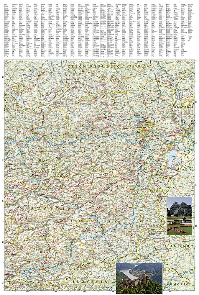 Carte routière - Autriche | National Geographic carte pliée National Geographic 