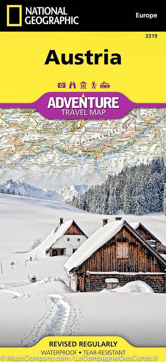 Carte routière - Autriche | National Geographic carte pliée National Geographic 