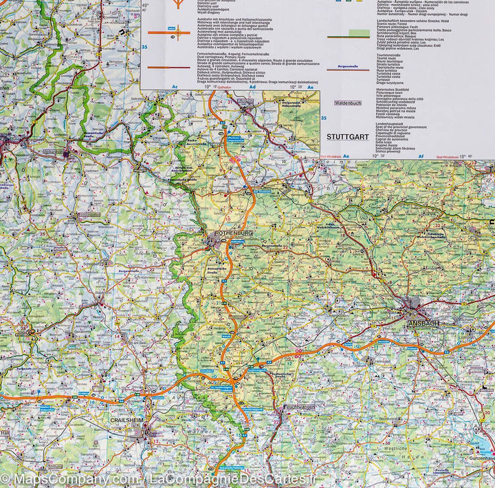 Carte routière - Bade-Wurtemberg (Allemagne) | Freytag & Berndt carte pliée Freytag & Berndt 