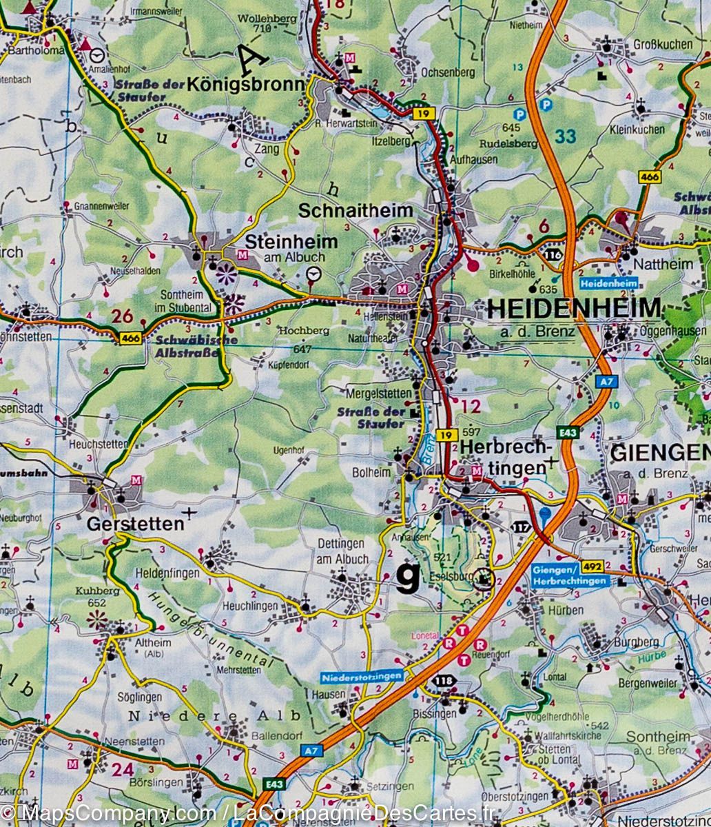 Carte routière - Bade-Würtemberg (Allemagne) | Freytag & Berndt carte routière Freytag & Berndt