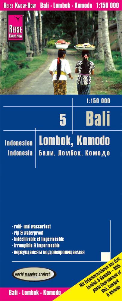 Carte routière - Bali, Lombok et Komodo | Reise Know How carte routière Reise Know-How