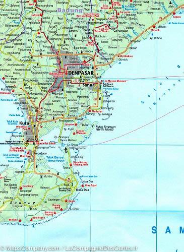 Carte routière - Bali, Lombok & Komodo (Indonésie) | Freytag & Berndt carte routière Freytag & Berndt