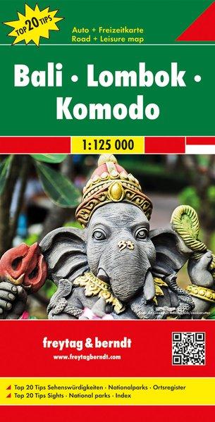 Carte routière - Bali, Lombok & Komodo (Indonésie) | Freytag & Berndt carte pliée Freytag & Berndt 