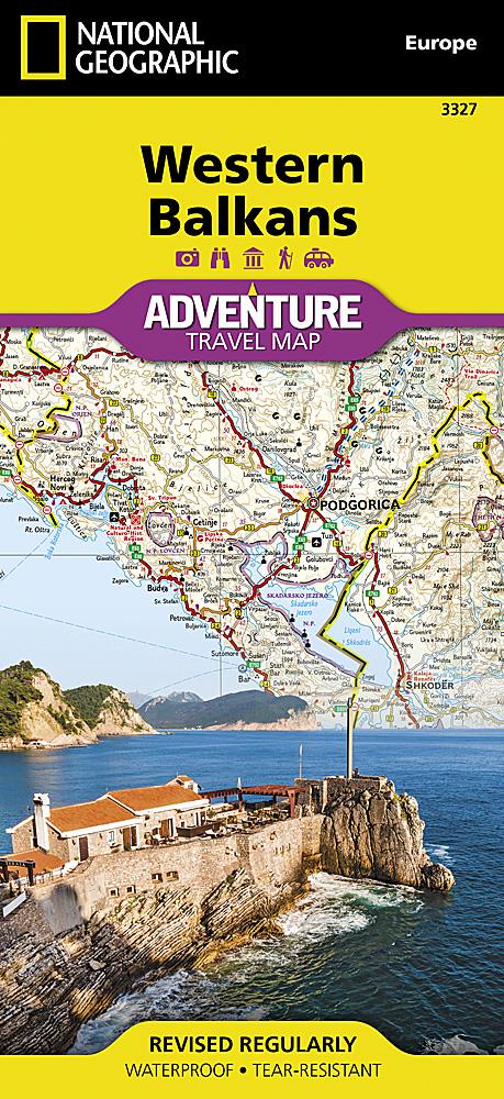 Carte routière - Balkans occidentaux | National Geographic carte routière National Geographic
