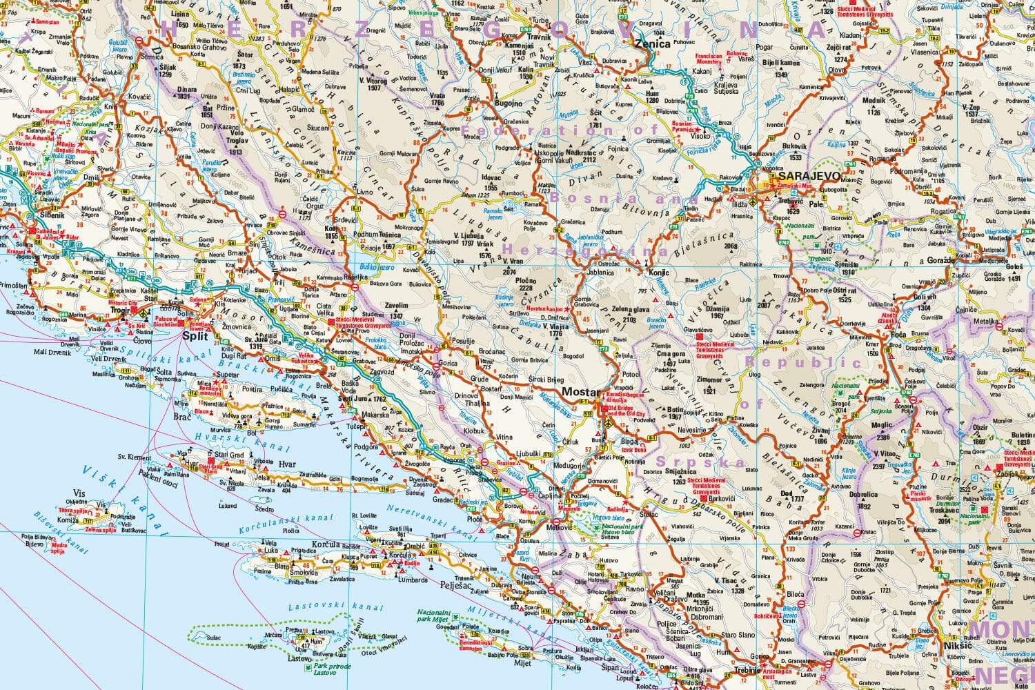 Carte routière - Balkans occidentaux | Reise Know How carte routière Reise Know-How
