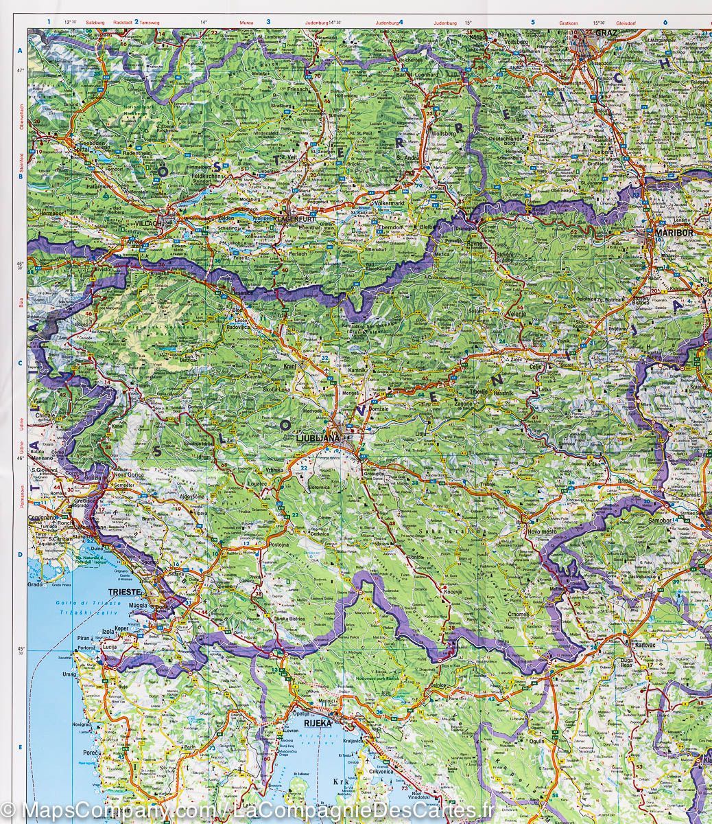 Carte routière - Balkans : Slovénie, Croatie, Serbie, Bosnie, Macédoine, Kosovo, Monténégro, Macédoine du Nord | Freytag & Berndt carte routière Freytag & Berndt